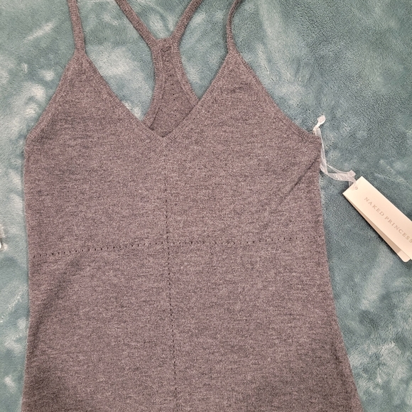 Naked Princess, Racer Back Tank, Small, Heather Grey - Picture 5 of 5